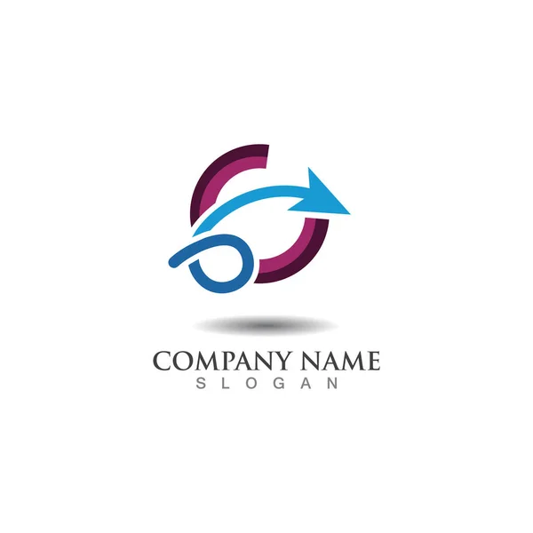 Logistic Logo Express Business Delivery Company Template — 图库矢量图片