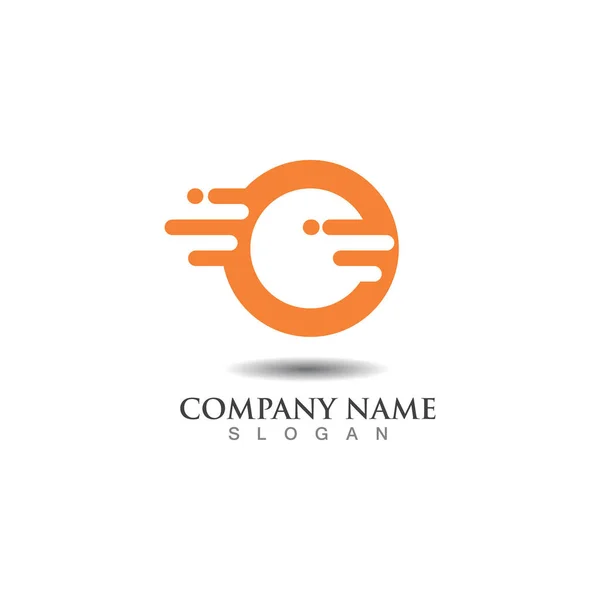 Logistic Logo Express Business Delivery Company Template — 图库矢量图片