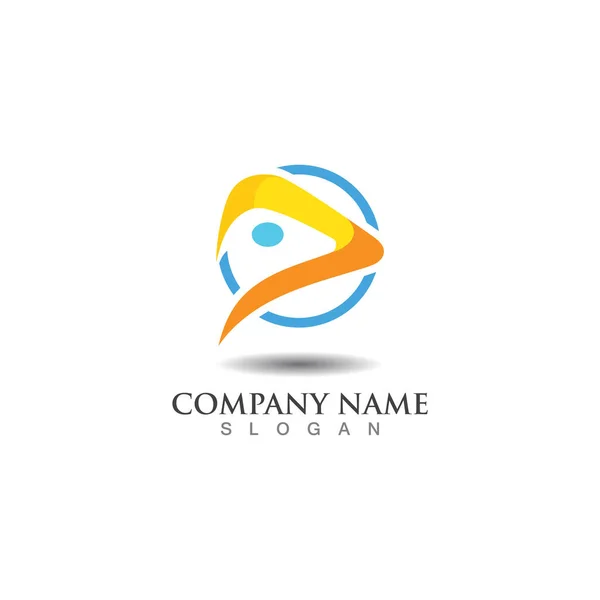 Logistic Logo Express Business Delivery Company Template — 图库矢量图片