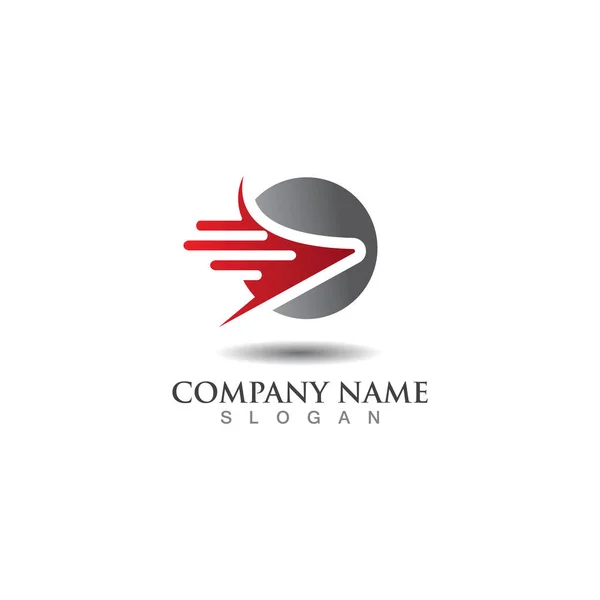Logotipo Logístico Para Negocios Expresos Plantilla Empresa Entrega — Vector de stock