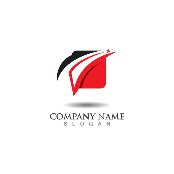 Logistic Logo Express Business Delivery Company Template — Image vectorielle