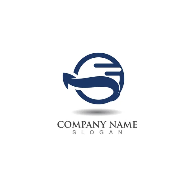 Logistic Logo Express Business Delivery Company Template — Stok Vektör