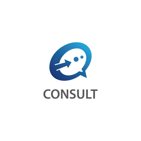 Talk Consult Logo Design Business Logo Template Design Concept Vector — Stockvektor