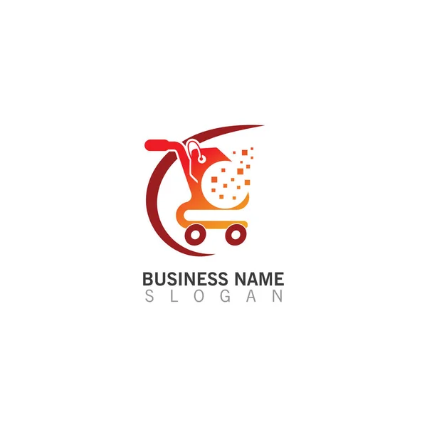 Shopping Cart Logo Creative Template Shop Logo Vector Inspiration Design — Διανυσματικό Αρχείο