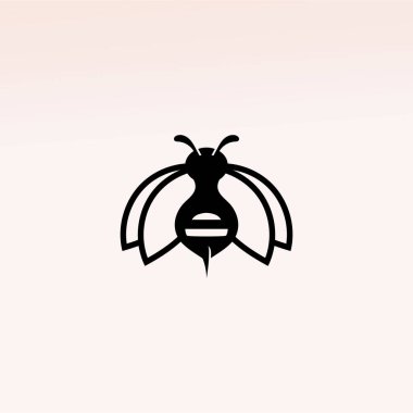 Arı logosu iş şablonu vektör tasarımı için basit ve modern ilham kaynağı