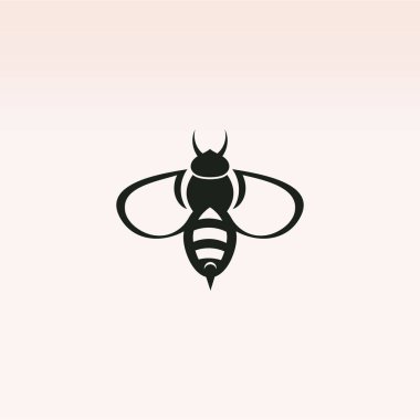 Arı logosu iş şablonu vektör tasarımı için basit ve modern ilham kaynağı