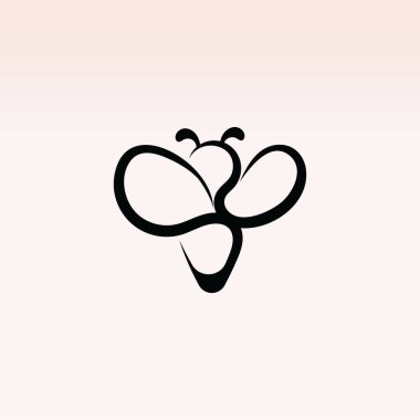 Arı logosu iş şablonu vektör tasarımı için basit ve modern ilham kaynağı