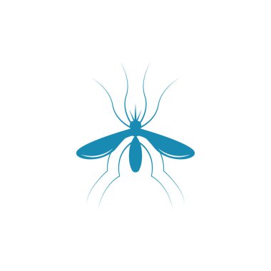 Sivrisinek simgesi vektörü sivrisinek yassı illüstrasyon uygulaması ekle