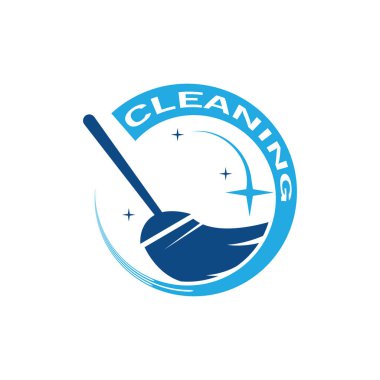 Creative Cleaning Concept Logo Tasarım Şablon Vektörü illüstrasyonu