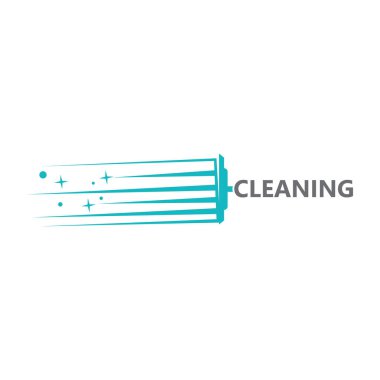 Creative Cleaning Concept Logo Tasarım Şablon Vektörü illüstrasyonu