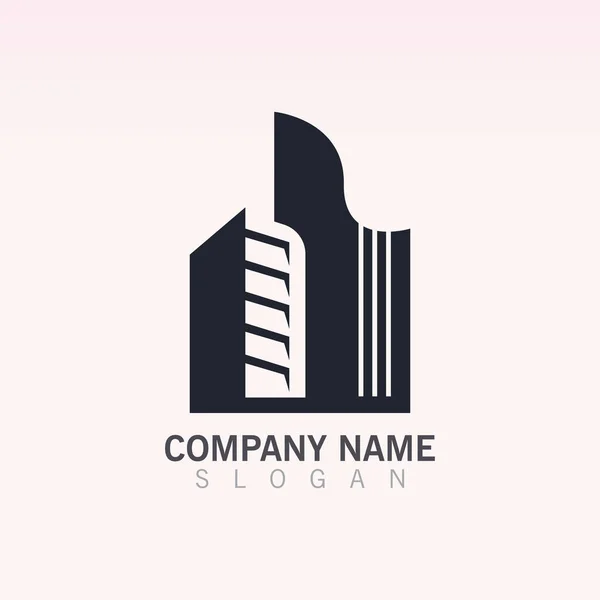 Building Creative Construction Logo Design Vector Template — Stockový vektor
