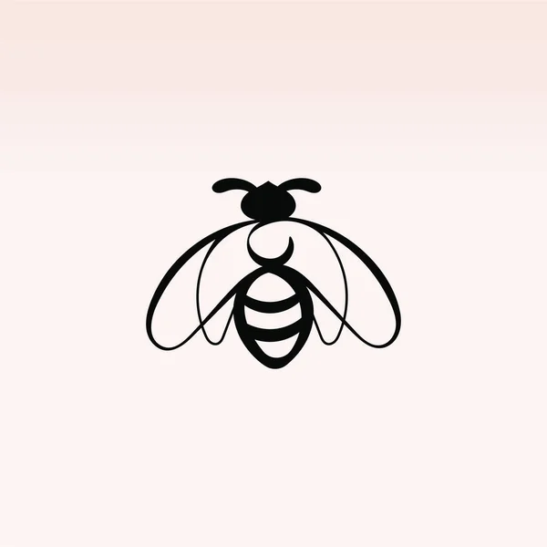 Логотип Пчелы Простой Современный Дизайн Векторного Дизайна Бизнес Шаблонов — стоковый вектор