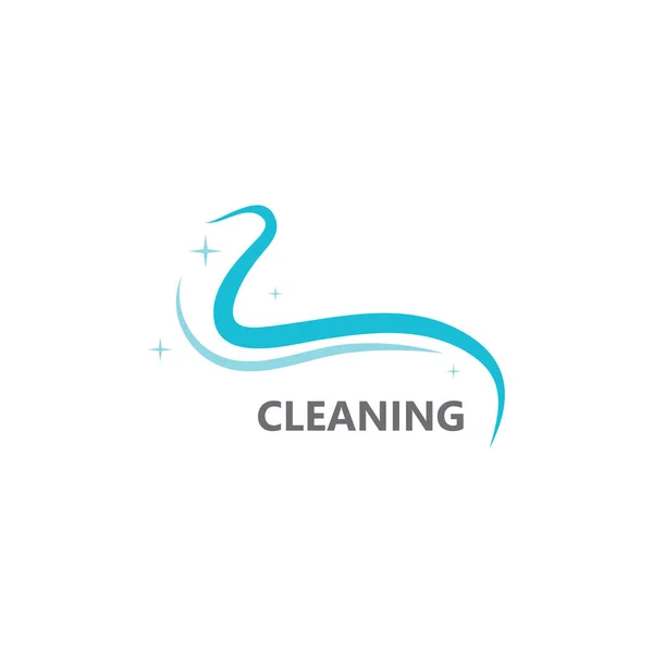 Creative Cleaning Concept Logo Tasarım Şablon Vektörü Illüstrasyonu — Stok Vektör