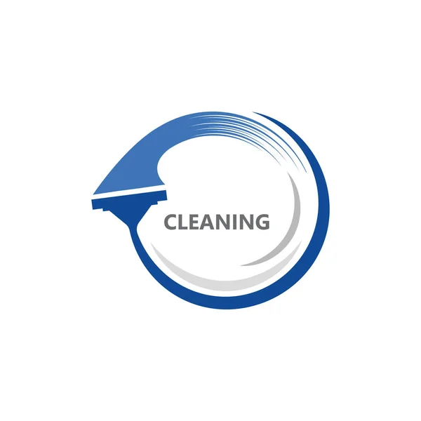 Creative Cleaning Concept Logo Tasarım Şablon Vektörü Illüstrasyonu — Stok Vektör