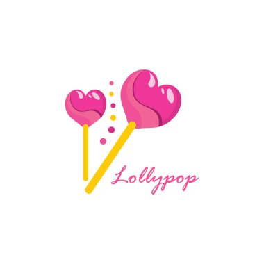 Tatlı Şeker Lolipop Gerçekçi Vektör Arkaplan Şablonu Resimleme