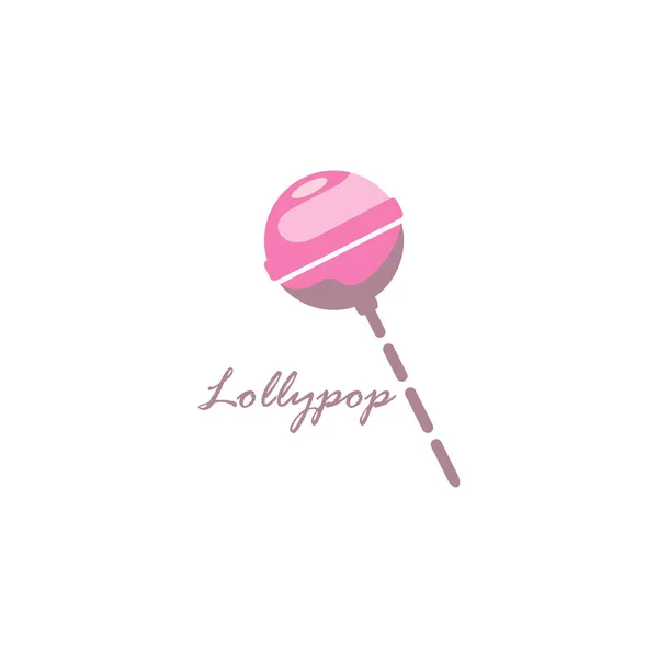Sweet Candy Lollipop Realistic Vector Background Template Illustration — Stock Vector