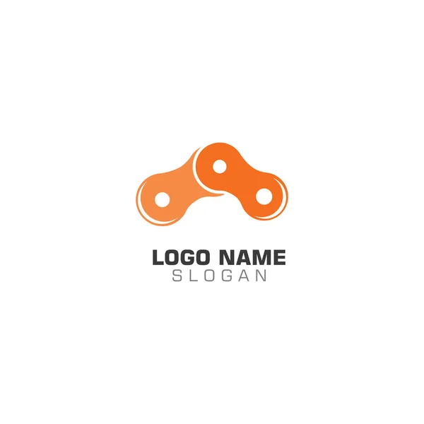 Ποδήλατο Αλυσίδα Link Λογότυπο Δημιουργικό Πρότυπο Σχεδιασμού — Διανυσματικό Αρχείο