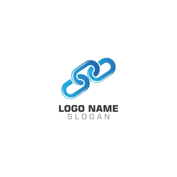 Αλυσίδα Business Logo Αφηρημένη Ενότητα Διάνυσμα Πρότυπο Σχεδιασμού — Διανυσματικό Αρχείο
