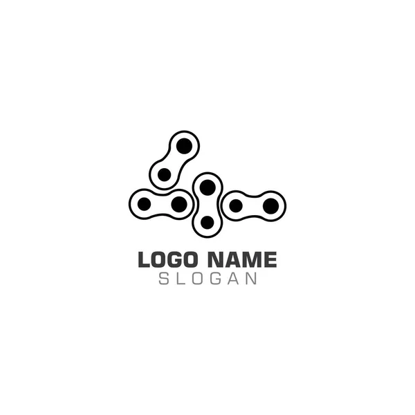 Ποδήλατο Αλυσίδα Link Λογότυπο Δημιουργικό Πρότυπο Σχεδιασμού — Διανυσματικό Αρχείο