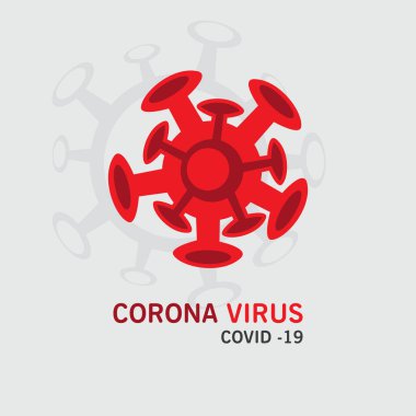 Corona Bakteri hücresi Virüs vektör resimleme şablon tasarımı