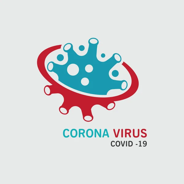Корона Бактерії Клітини Вірус Векторні Ілюстрації Дизайн Шаблону — стоковий вектор