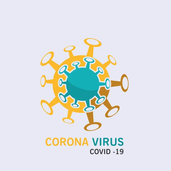 Корона Бактерії Клітини Вірус Векторні Ілюстрації Дизайн Шаблону — стоковий вектор
