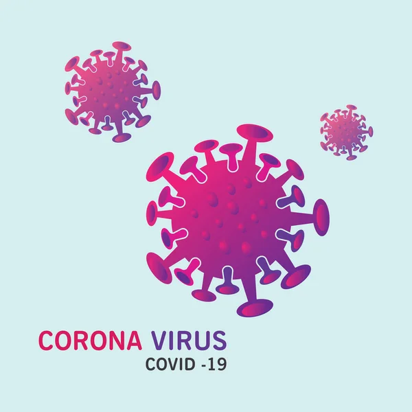 Corona Baktériumsejt Vírus Vektor Illusztráció Ikon Sablon Tervezés — Stock Vector