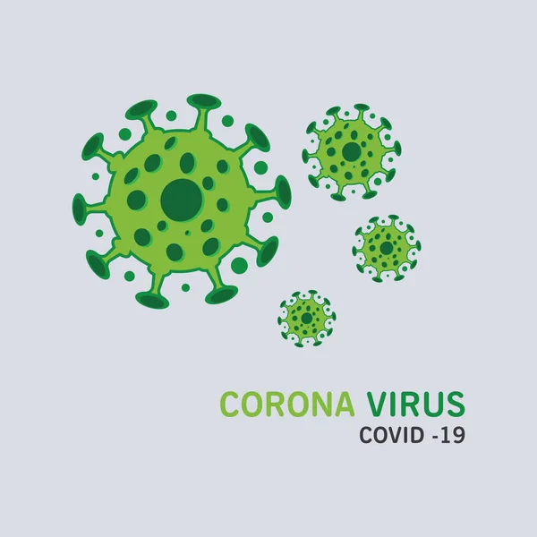 Corona Bacteria Cell Virus Vector Illustration Icon Template Design — Stock Vector