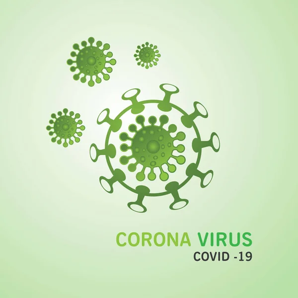 Corona Bacteria Cell Virus Διανυσματική Εικονογράφηση Εικονίδιο Πρότυπο Σχεδιασμό — Διανυσματικό Αρχείο