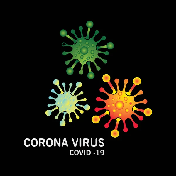 Célula Bactéria Corona Vetor Vírus Ilustração Ícone Modelo Design —  Vetores de Stock