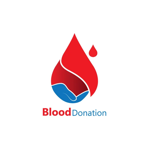 Логотип Дарения Крови Вектор Дизайна Шаблона Символа — стоковый вектор
