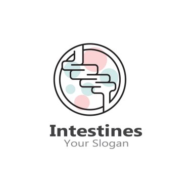 Bağırsak İnsan Logosu Koleksiyonu Bağırsak Organı Tıbbi Tasarımı