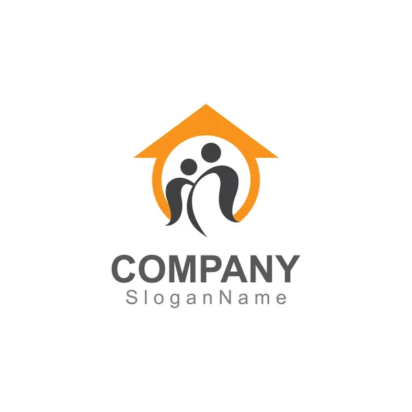 Home People Logo Design Inspiration Image Plantilla Diseño Vector — Archivo Imágenes Vectoriales