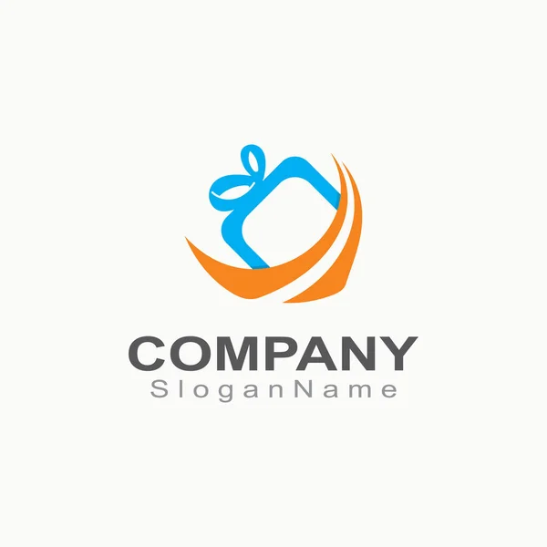 Logistic Express Logo Business Delivery Company Design — Image vectorielle