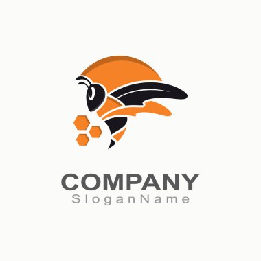 Arı logosu iş şablonu hayvan tasarımı için basit yaratıcı ilham kaynağı