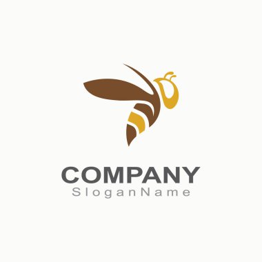 Arı logosu iş şablonu hayvan tasarımı için basit yaratıcı ilham kaynağı