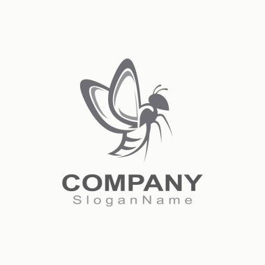 Arı logosu iş şablonu hayvan tasarımı için basit yaratıcı ilham kaynağı