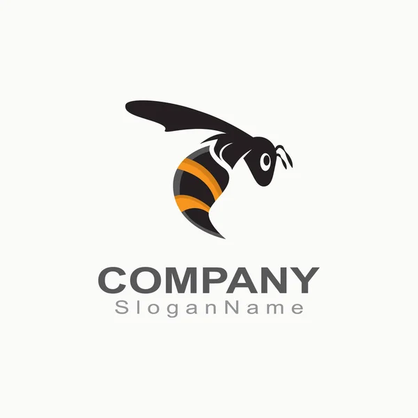 Bee Logo Simple Creative Inspiration Business Template Vector Animal Design — Image vectorielle