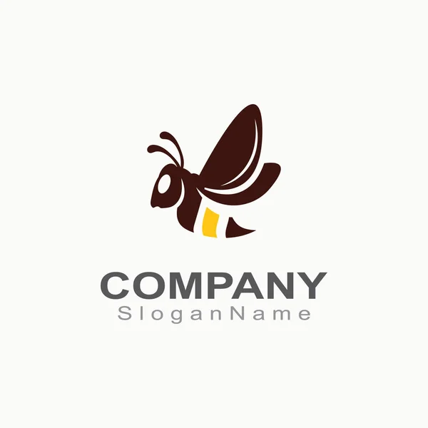 Bee Logo Simple Creative Inspiration Business Template Vector Animal Design — Image vectorielle