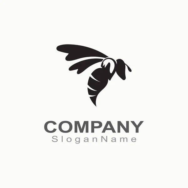 Bee Logo Simple Creative Inspiration Business Template Vector Animal Design —  Vetores de Stock