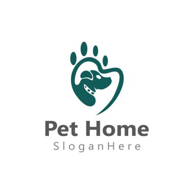 Ev hayvanı logosu vektör yaratıcı resim tasarımı