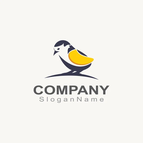 Chick Logo Minimalist Template Monoline Color Line Animal Vector Creative — Stock vektor