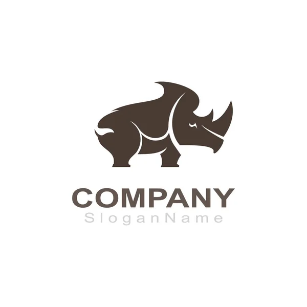 Дизайн Зображення Логотипу Rhino Векторний Шаблон Сучасні Тварини Векторна Ілюстрація — стоковий вектор