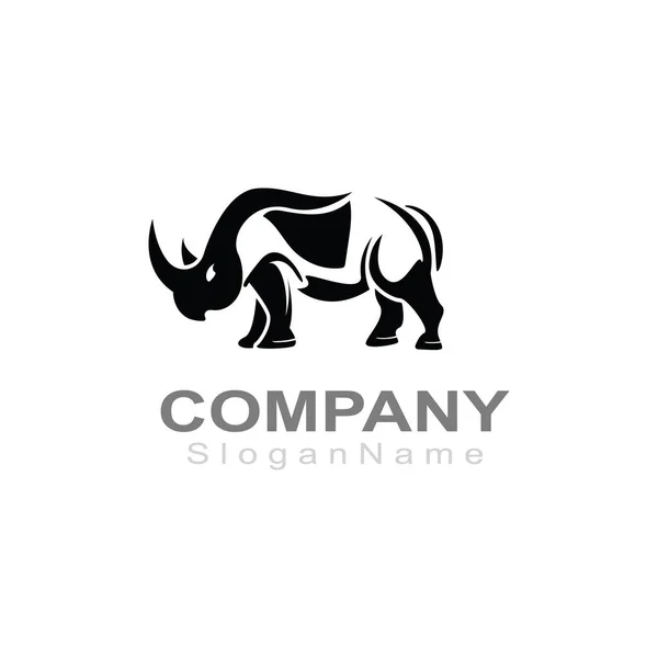 Дизайн Зображення Логотипу Rhino Векторний Шаблон Сучасні Тварини Векторна Ілюстрація — стоковий вектор
