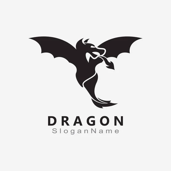 Dragon Logo Σχεδιασμός Minimalist Μοναδικό Διανυσματικό Πρότυπο — Διανυσματικό Αρχείο