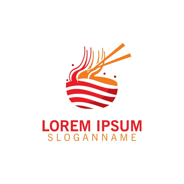 Erişte Logosu Tasarım Imajı Yemek Restoranı Şablonu — Stok Vektör