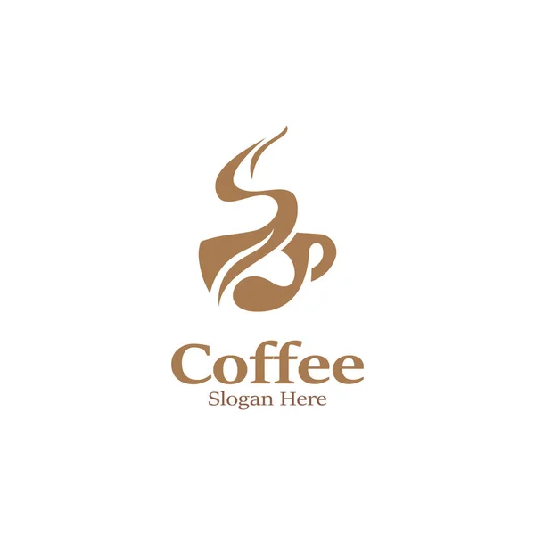 Imagen Del Logotipo Del Café Ilustración Idea Diseño Vectorial Creativo — Vector de stock