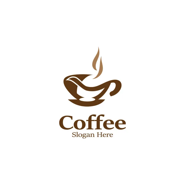 Koffie Logo Afbeelding Creatieve Vector Ontwerp Idee Illustratie — Stockvector