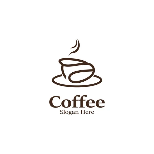 Koffie Logo Afbeelding Creatieve Vector Ontwerp Idee Illustratie — Stockvector