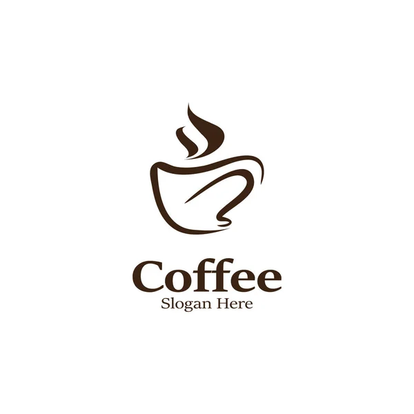 Koffie Logo Afbeelding Creatieve Vector Ontwerp Idee Illustratie — Stockvector